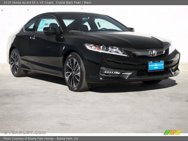 Crystal Black Pearl / Black 2016 Honda Accord EX-L V6 Coupe