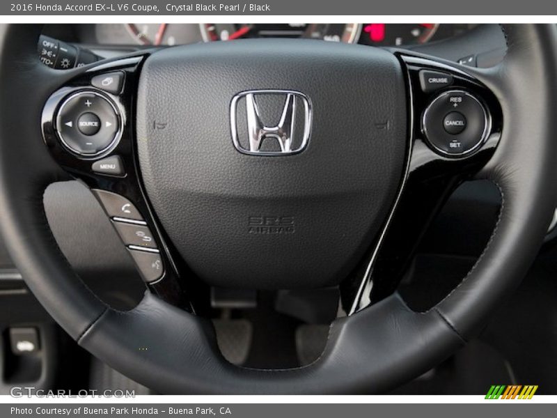 Crystal Black Pearl / Black 2016 Honda Accord EX-L V6 Coupe