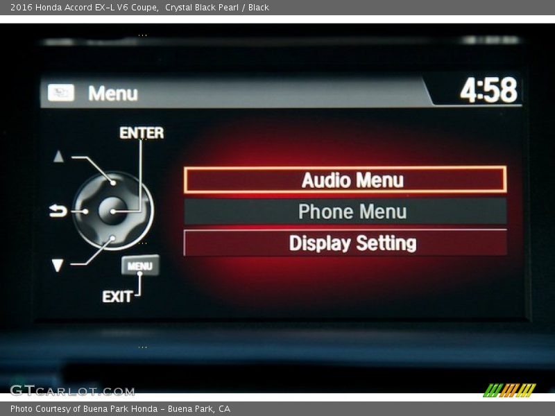 Crystal Black Pearl / Black 2016 Honda Accord EX-L V6 Coupe