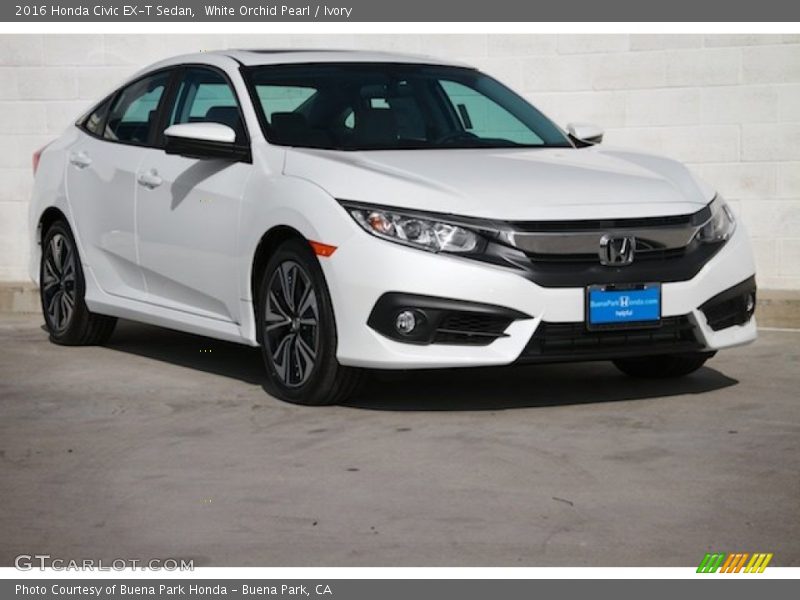 White Orchid Pearl / Ivory 2016 Honda Civic EX-T Sedan
