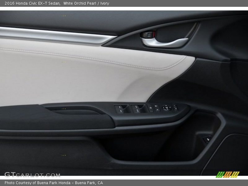 White Orchid Pearl / Ivory 2016 Honda Civic EX-T Sedan