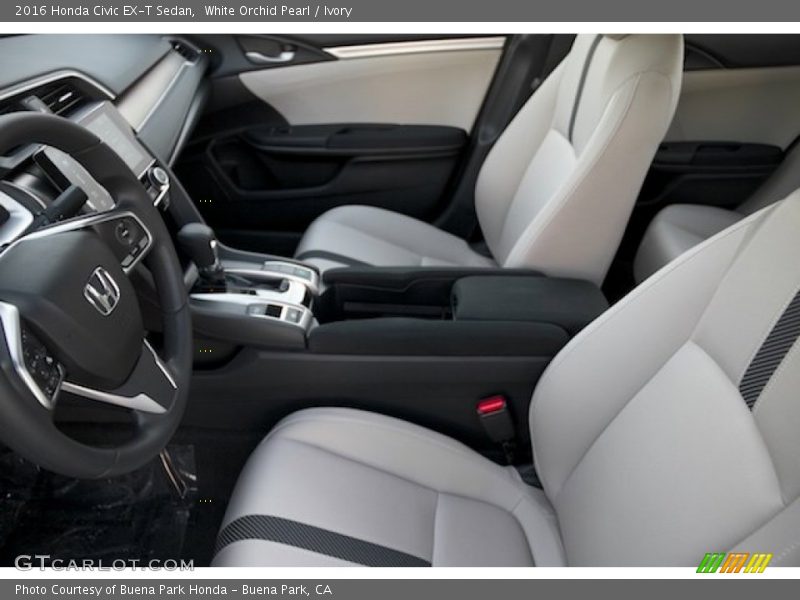 White Orchid Pearl / Ivory 2016 Honda Civic EX-T Sedan