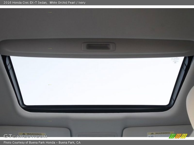 White Orchid Pearl / Ivory 2016 Honda Civic EX-T Sedan