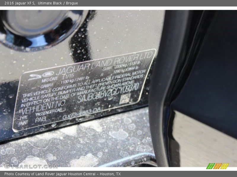 Ultimate Black / Brogue 2016 Jaguar XF S