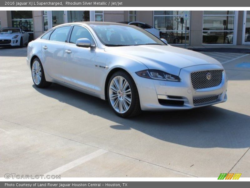 Rhodium Silver Metallic / Jet/Jet 2016 Jaguar XJ L Supercharged