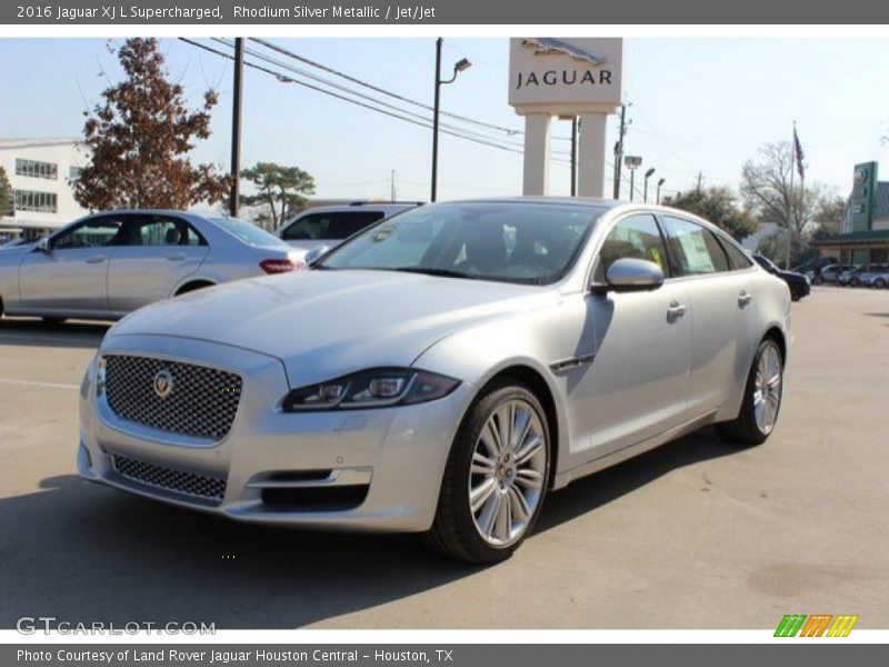 Rhodium Silver Metallic / Jet/Jet 2016 Jaguar XJ L Supercharged