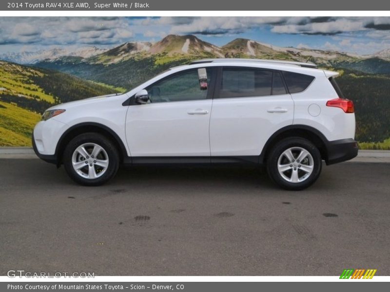 Super White / Black 2014 Toyota RAV4 XLE AWD