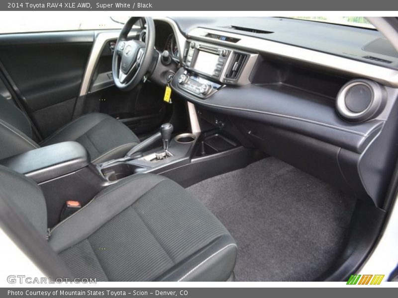 Super White / Black 2014 Toyota RAV4 XLE AWD