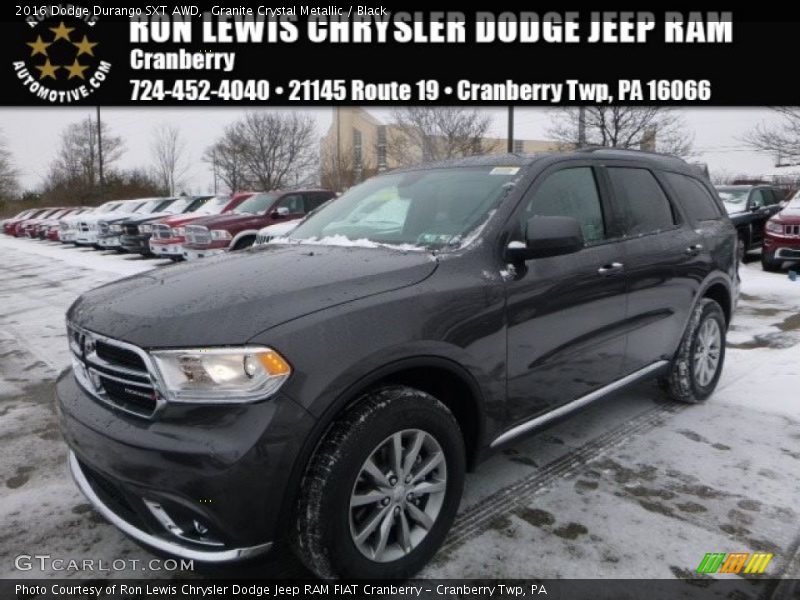 Granite Crystal Metallic / Black 2016 Dodge Durango SXT AWD