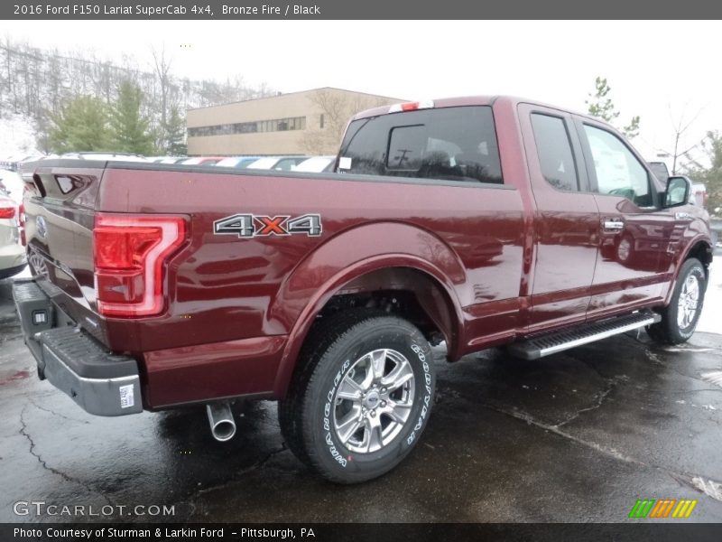 Bronze Fire / Black 2016 Ford F150 Lariat SuperCab 4x4