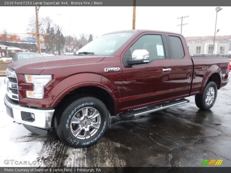 Bronze Fire / Black 2016 Ford F150 Lariat SuperCab 4x4