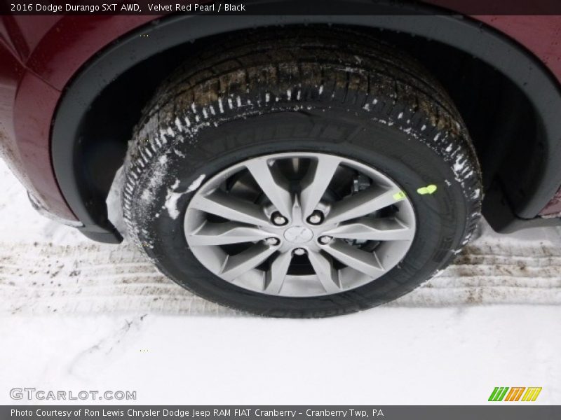 Velvet Red Pearl / Black 2016 Dodge Durango SXT AWD
