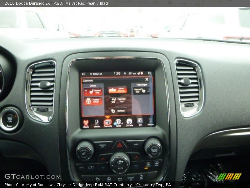 Controls of 2016 Durango SXT AWD