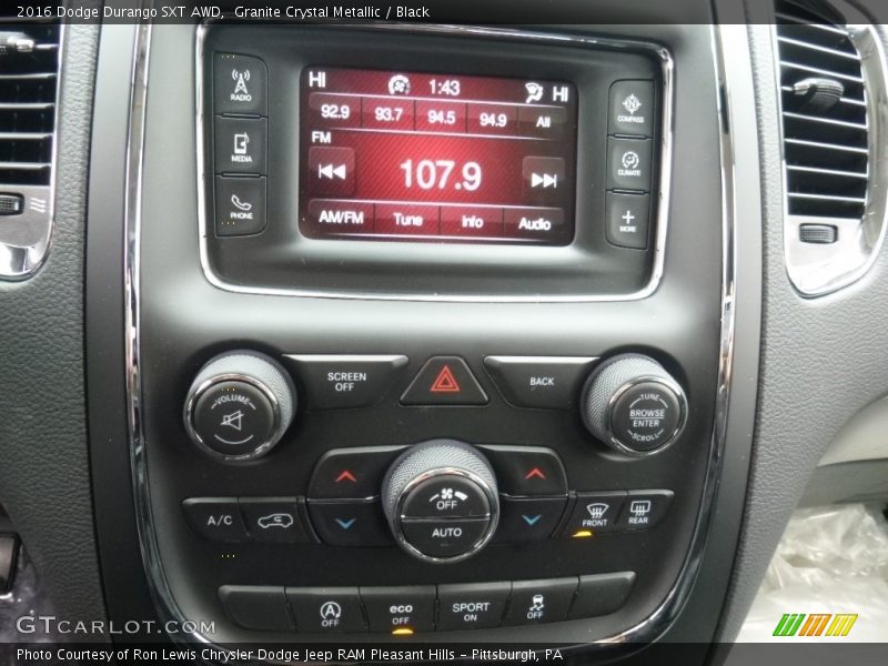 Granite Crystal Metallic / Black 2016 Dodge Durango SXT AWD