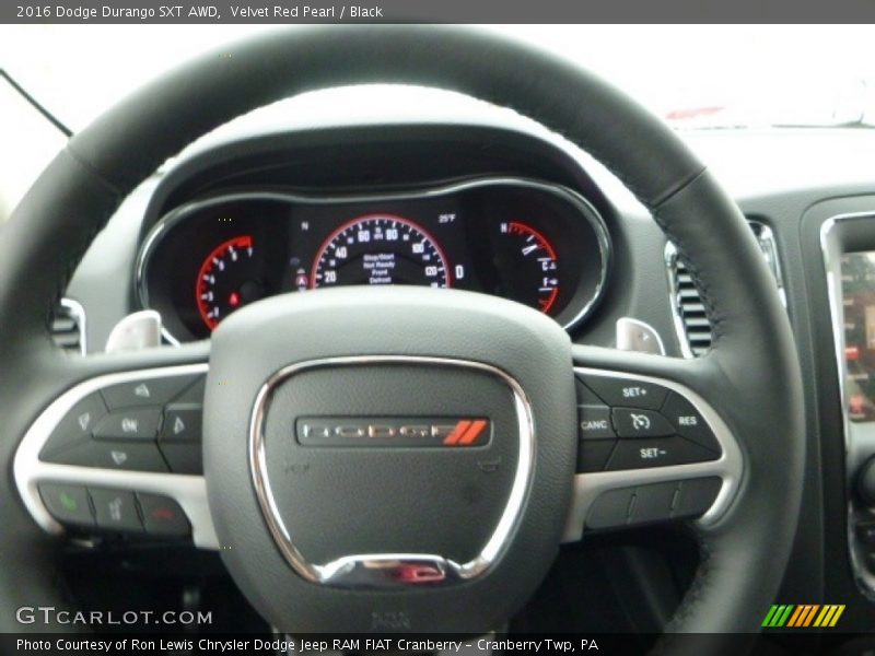 Velvet Red Pearl / Black 2016 Dodge Durango SXT AWD