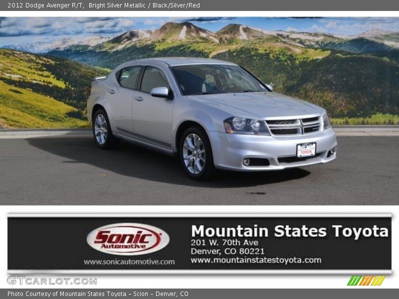 Bright Silver Metallic / Black/Silver/Red 2012 Dodge Avenger R/T