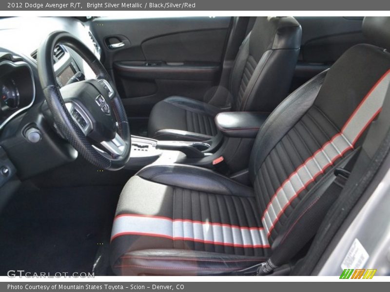 Bright Silver Metallic / Black/Silver/Red 2012 Dodge Avenger R/T