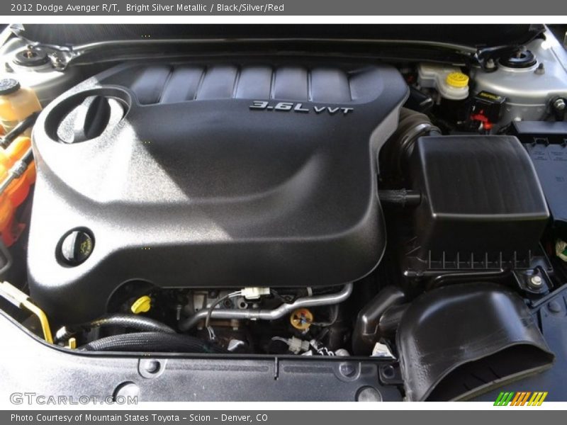 Bright Silver Metallic / Black/Silver/Red 2012 Dodge Avenger R/T