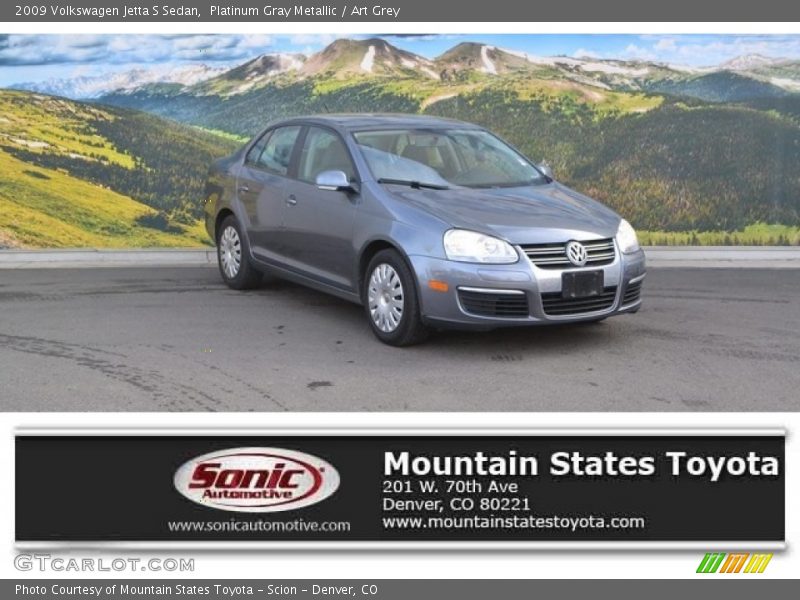 Platinum Gray Metallic / Art Grey 2009 Volkswagen Jetta S Sedan