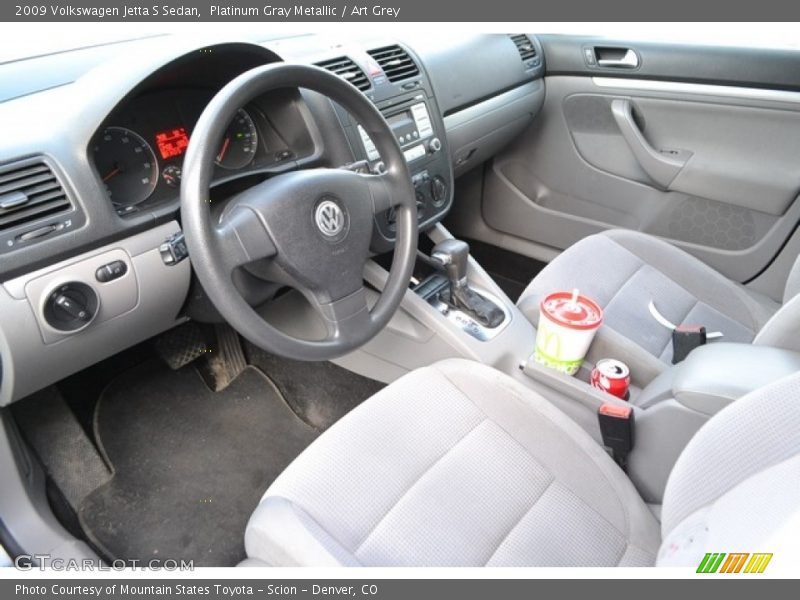 Platinum Gray Metallic / Art Grey 2009 Volkswagen Jetta S Sedan