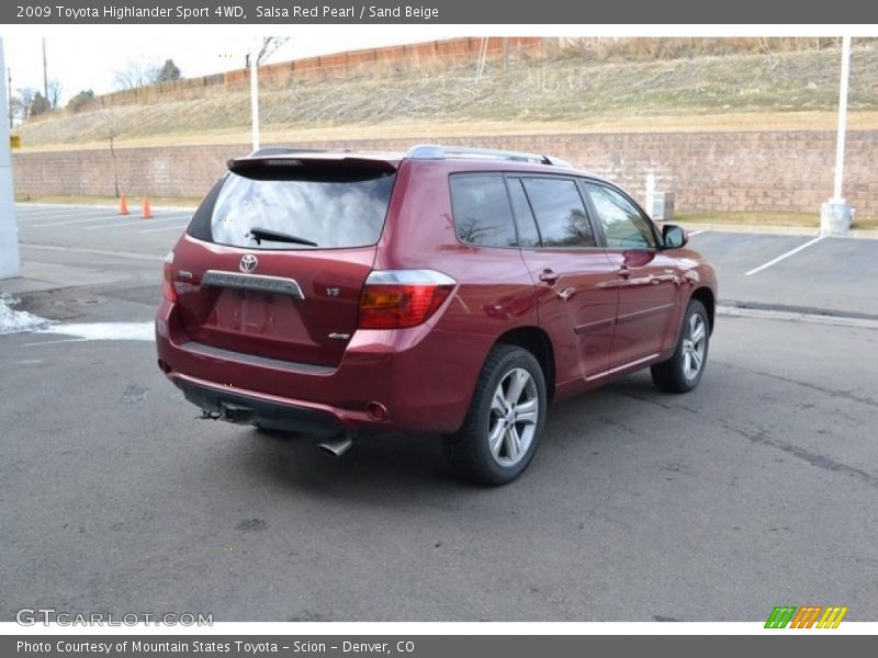 Salsa Red Pearl / Sand Beige 2009 Toyota Highlander Sport 4WD