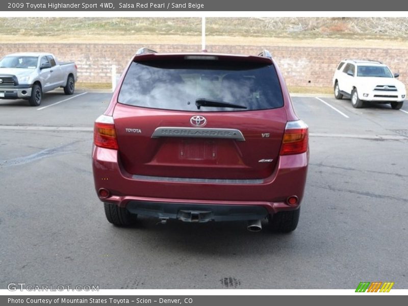 Salsa Red Pearl / Sand Beige 2009 Toyota Highlander Sport 4WD