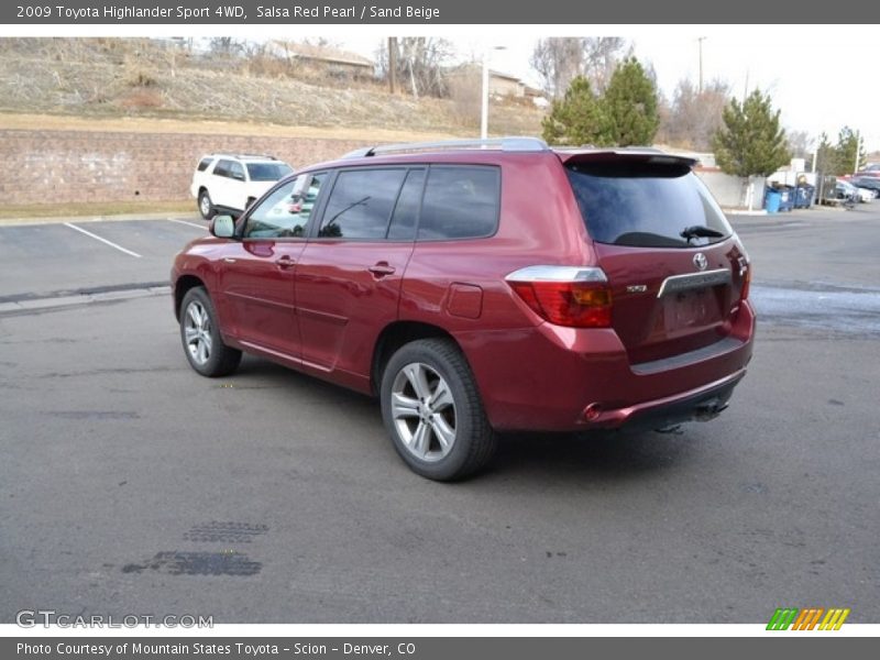 Salsa Red Pearl / Sand Beige 2009 Toyota Highlander Sport 4WD