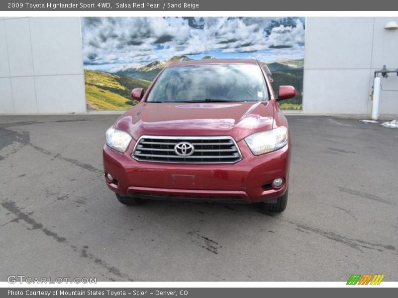 Salsa Red Pearl / Sand Beige 2009 Toyota Highlander Sport 4WD