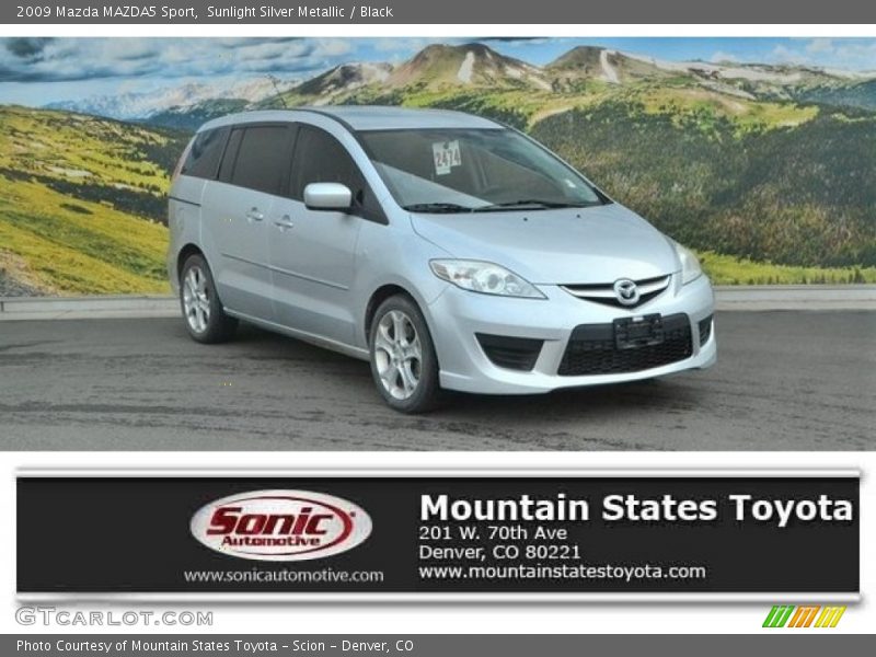 Sunlight Silver Metallic / Black 2009 Mazda MAZDA5 Sport