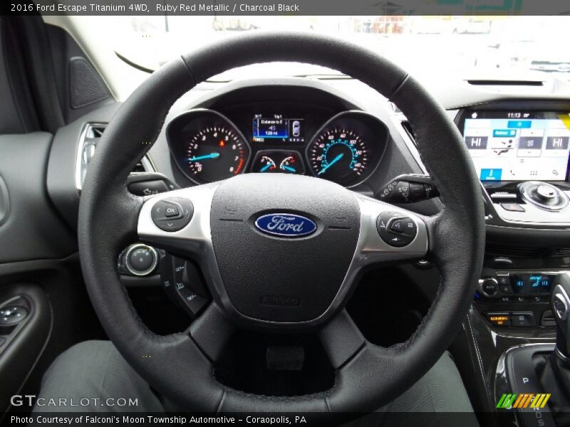 Ruby Red Metallic / Charcoal Black 2016 Ford Escape Titanium 4WD