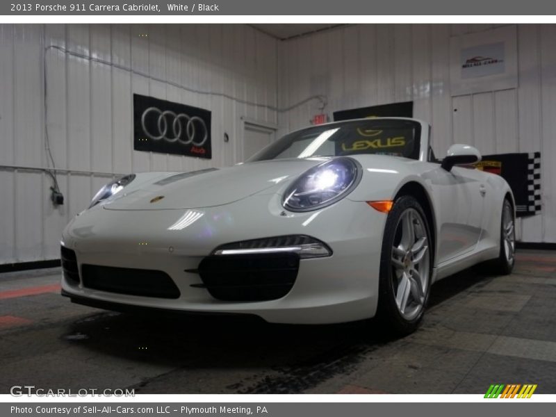 White / Black 2013 Porsche 911 Carrera Cabriolet