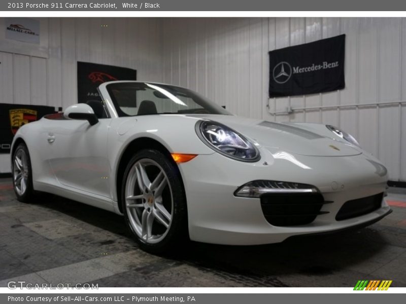 White / Black 2013 Porsche 911 Carrera Cabriolet