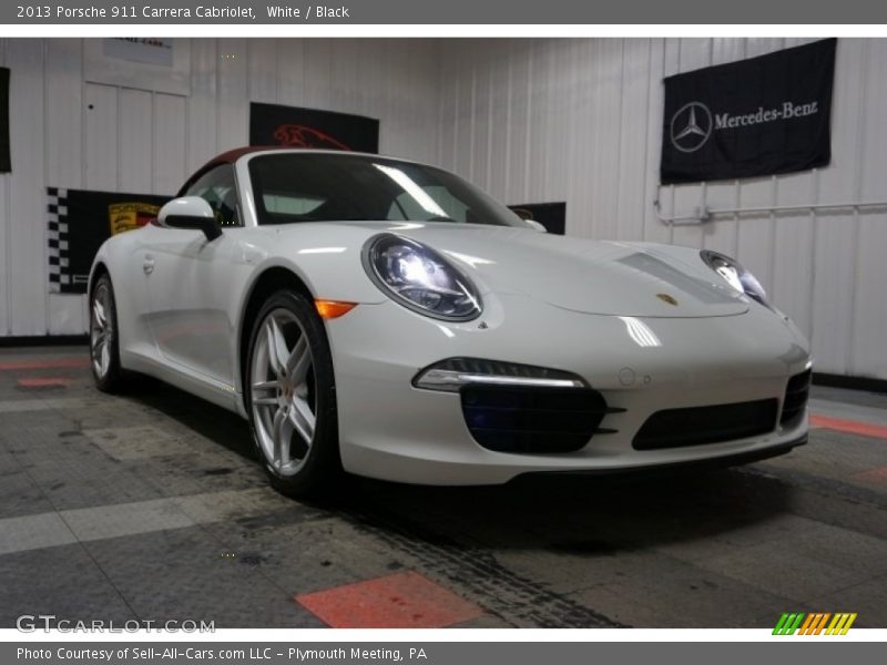 White / Black 2013 Porsche 911 Carrera Cabriolet