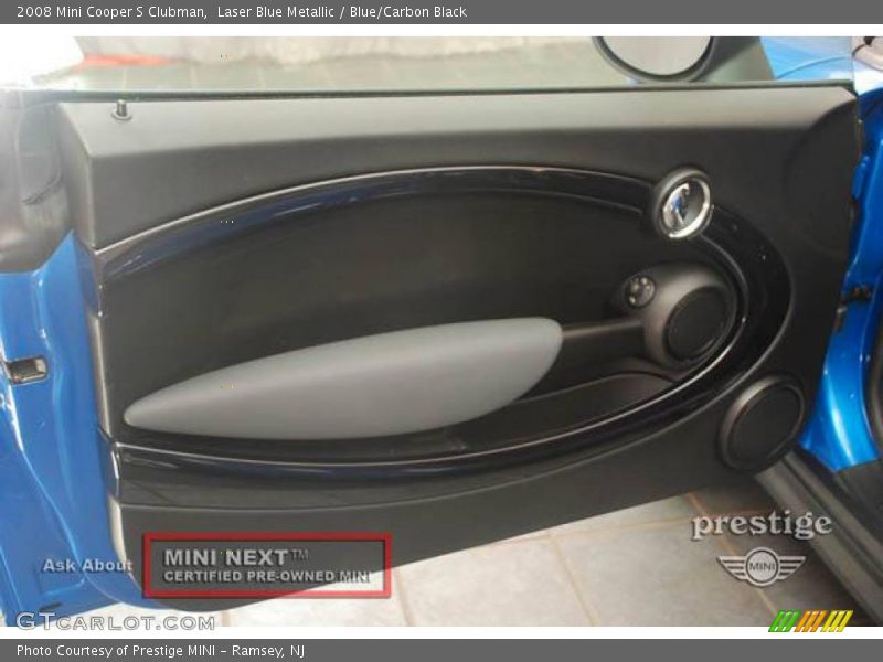 Laser Blue Metallic / Blue/Carbon Black 2008 Mini Cooper S Clubman