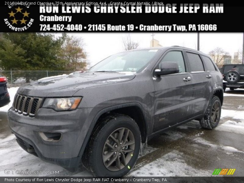 Granite Crystal Metallic / Black 2016 Jeep Grand Cherokee 75th Anniversary Edition 4x4