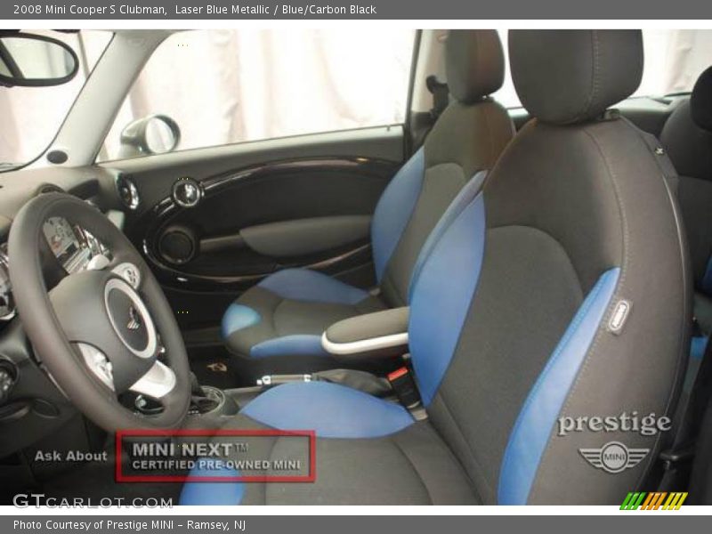 Laser Blue Metallic / Blue/Carbon Black 2008 Mini Cooper S Clubman