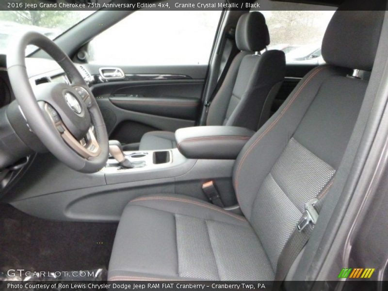 Front Seat of 2016 Grand Cherokee 75th Anniversary Edition 4x4