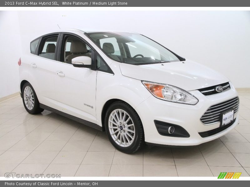 White Platinum / Medium Light Stone 2013 Ford C-Max Hybrid SEL