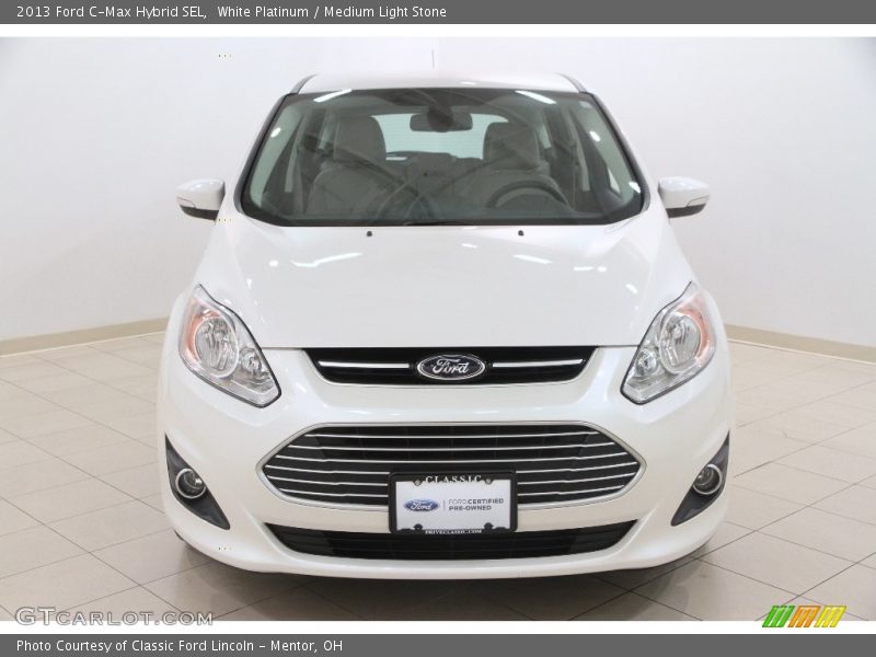 White Platinum / Medium Light Stone 2013 Ford C-Max Hybrid SEL