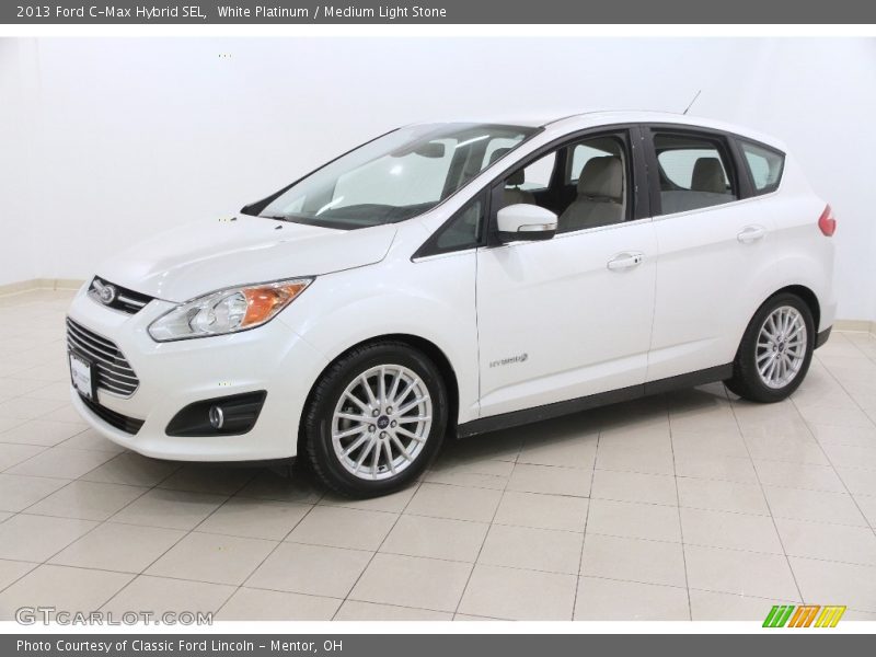 White Platinum / Medium Light Stone 2013 Ford C-Max Hybrid SEL
