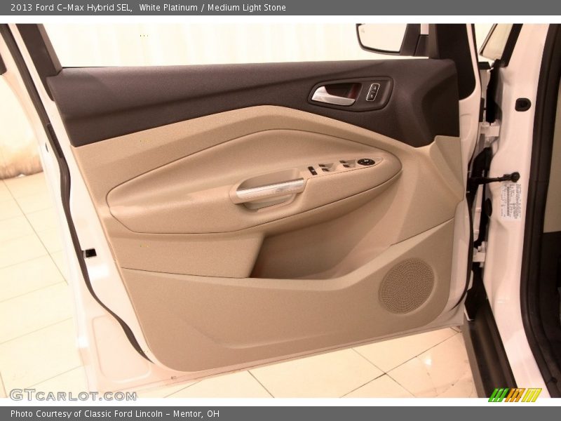 White Platinum / Medium Light Stone 2013 Ford C-Max Hybrid SEL