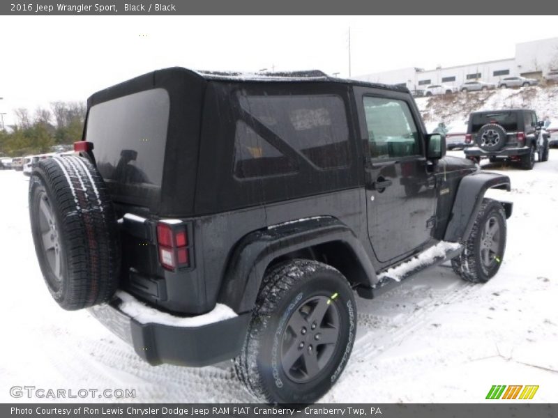 Black / Black 2016 Jeep Wrangler Sport
