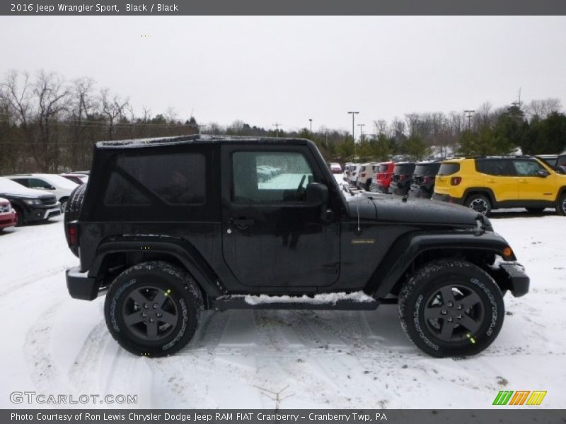 Black / Black 2016 Jeep Wrangler Sport