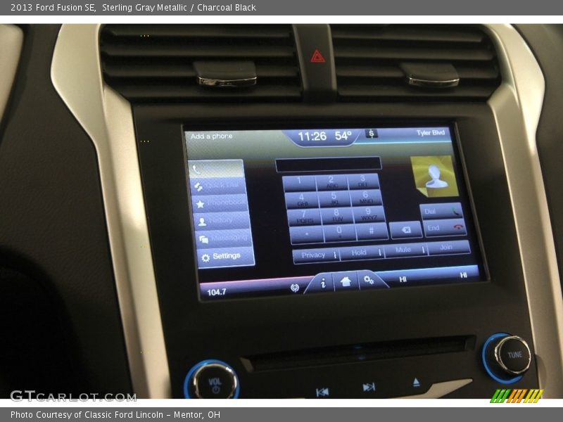 Sterling Gray Metallic / Charcoal Black 2013 Ford Fusion SE