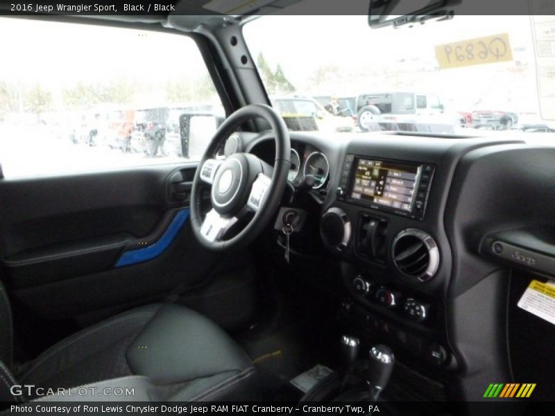 Black / Black 2016 Jeep Wrangler Sport