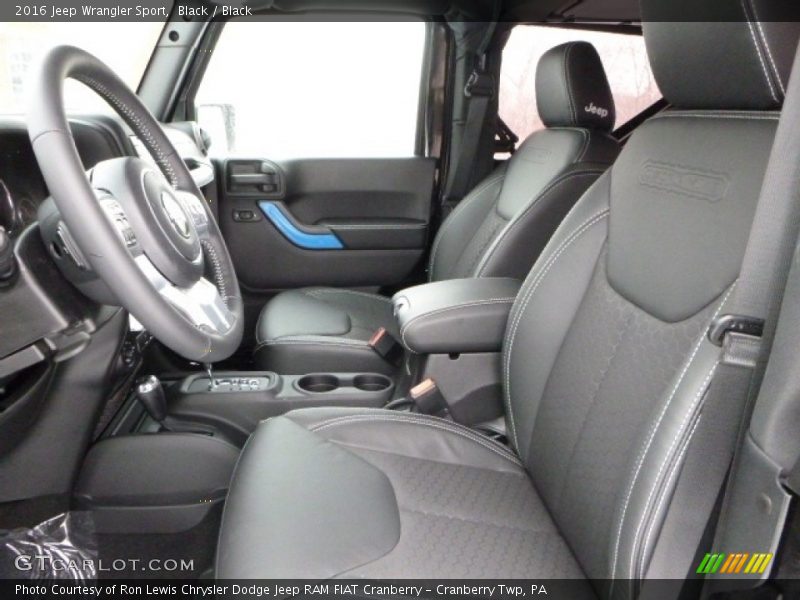 Black / Black 2016 Jeep Wrangler Sport