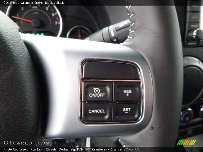 Black / Black 2016 Jeep Wrangler Sport