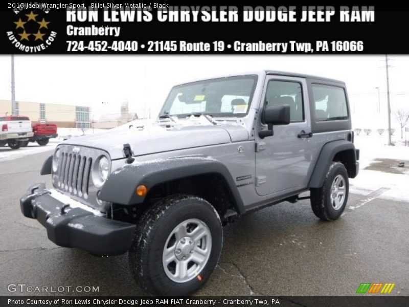 Billet Silver Metallic / Black 2016 Jeep Wrangler Sport