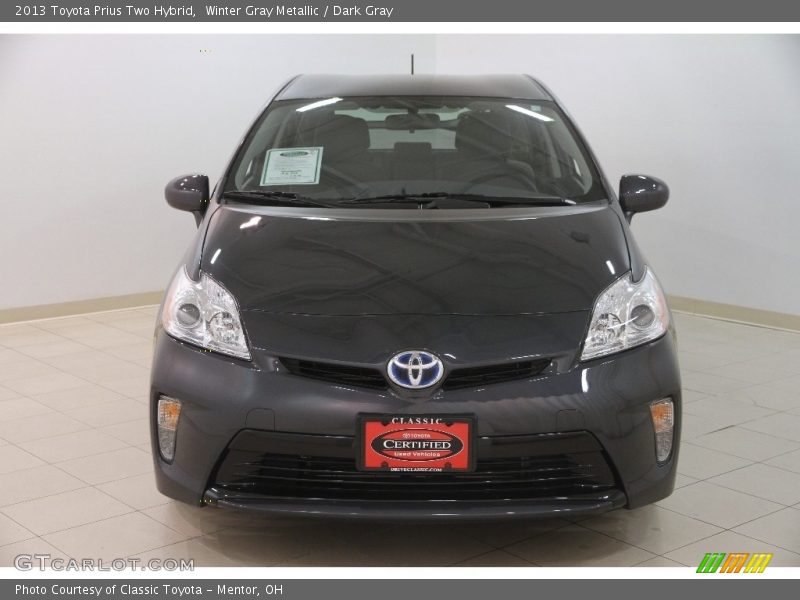 Winter Gray Metallic / Dark Gray 2013 Toyota Prius Two Hybrid