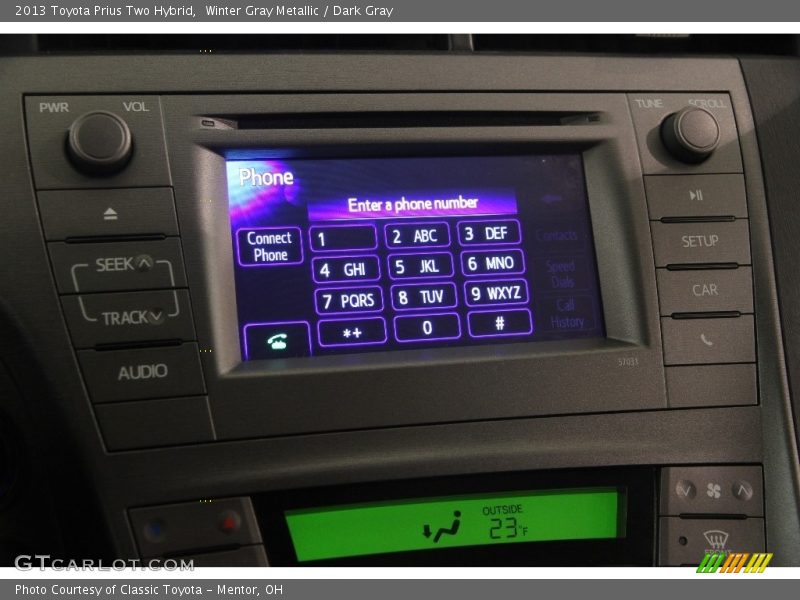 Controls of 2013 Prius Two Hybrid